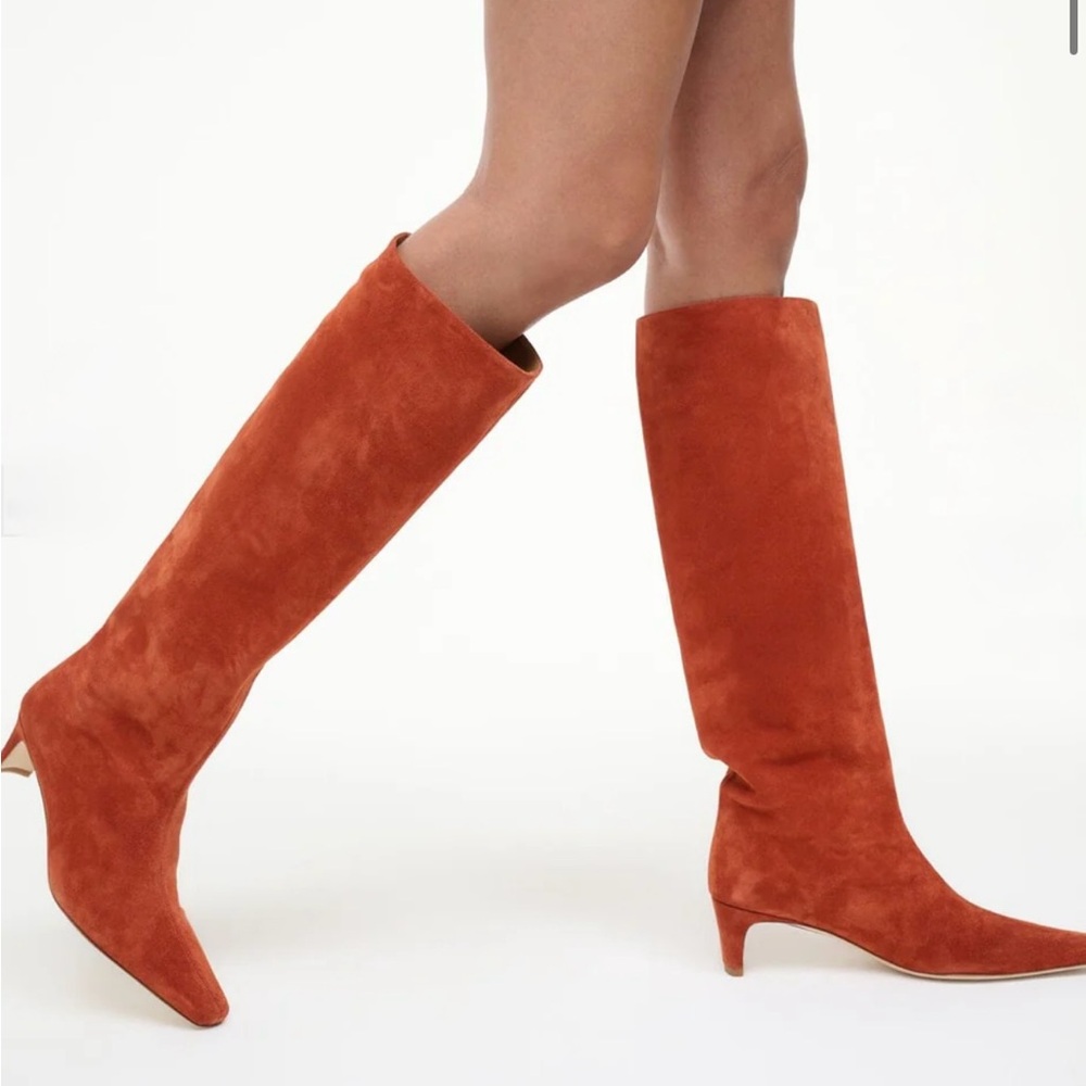 STAUD Auburn Suede Heeled Boots